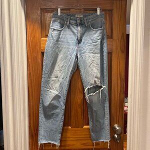 Madewell Perfect Vintage Curvy ripped-knee jean